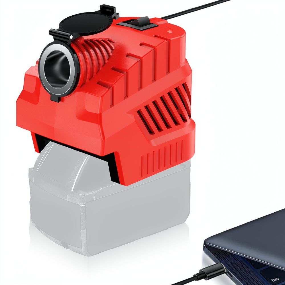 Outdoor Power Adapter Usb C - ตัวแปลงไฟสำหรับใช้งานกลางแจ้ง สำหรับแบตเตอรี่ Makita, Dewalt, Milwaukee ใช้กับช่องจุดบุหรี่ในรถยนต์